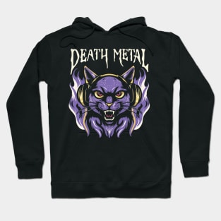 Death Metal Satanic Baphomet Cat Hoodie